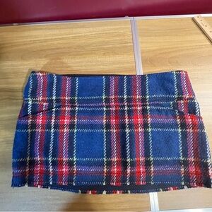 Abercrombie & Fitch Tartan Mini Skirt - Navy and Scarlet